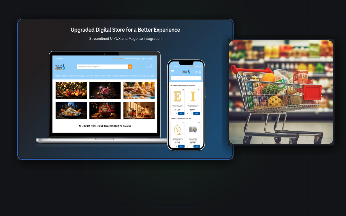 Al Jazira Bahrain Online Supermarket Mobile App Showcase