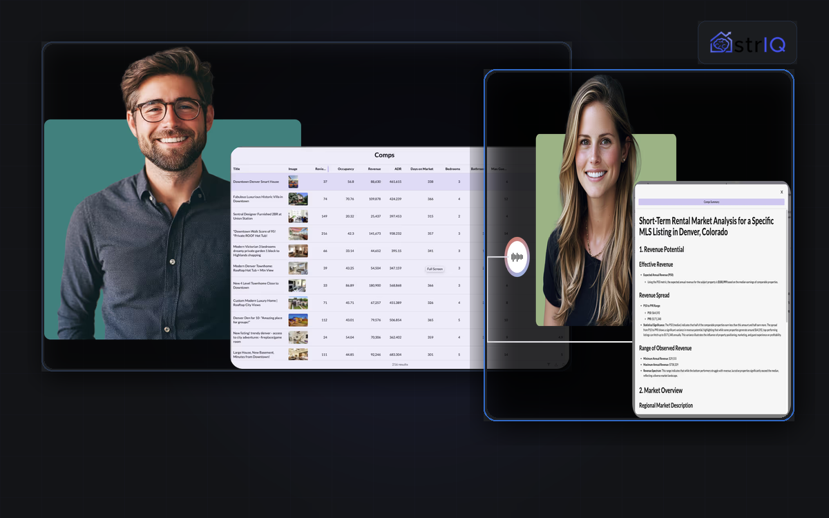 strIQ Short-Term Rental Analytics and AI Deal Assistant Showcase